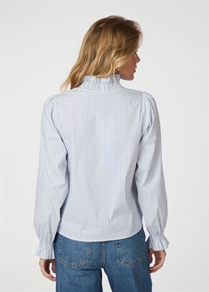 Brielle stripe skjorte White/Blue Neo Noir 